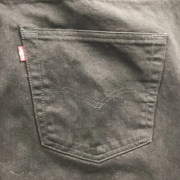 Levi's Men Jeans Size 46x29 501 Original Fit Straight Black Denim Classic Casual - Picture 10 of 12